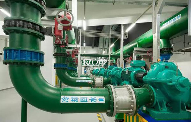 Vibration isolation design of MAU computer room pipe support 