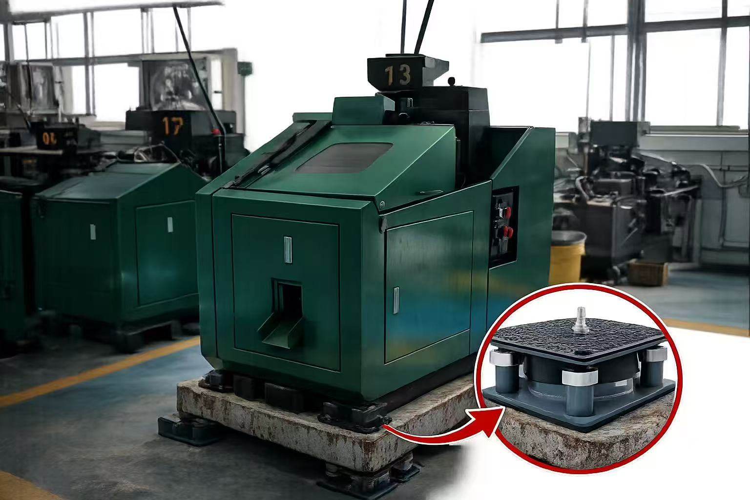 Thread Rolling Machine Vibration Isolation Project 
